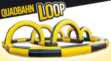Quadbahn "Loop" Racing Design | ca. 20m x15 m | incl. 5 Bogen | Start & Ziel Ein